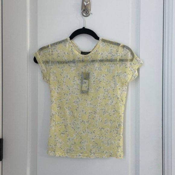 Dynamite Tops - Sheer Floral Top